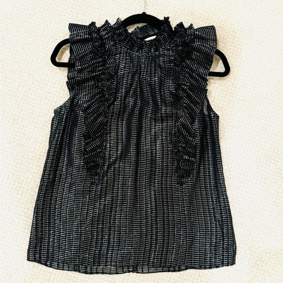 Rebecca Taylor metallic top - Picture 1 of 1